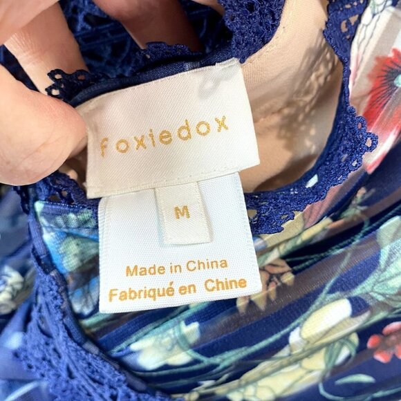 Foxiedox Meadow Open Back Floral Dress M - Picture 2 of 13
